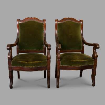 Paire de fauteuils Louis-Philippe, c. 1830