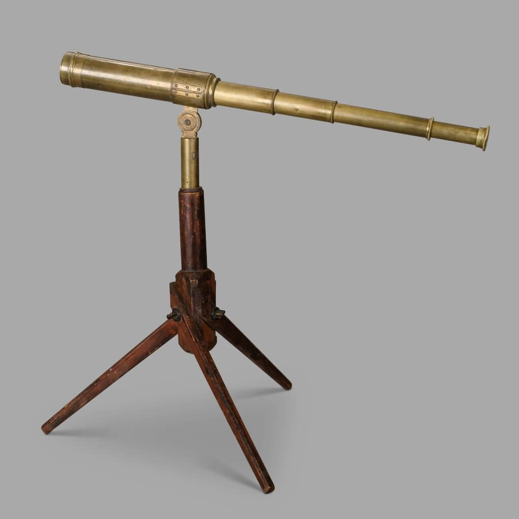 XIXth Century Small Foldind Brass Telescope