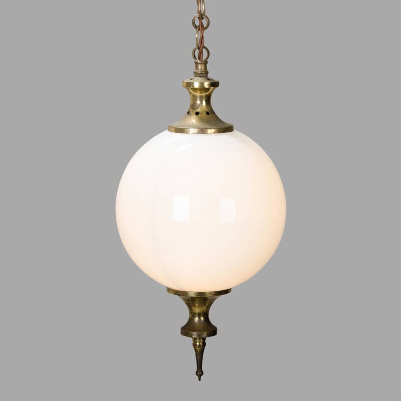 Early XXth C. Brass Pendant Light - Image 4