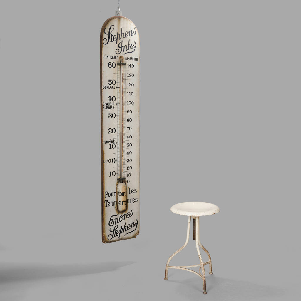 Large Advertising “Stephens’Inks” Thermometer, C. 1920