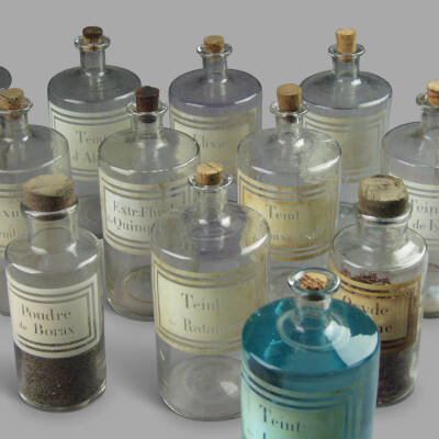 Screen-Printed Glass Pharmacy Bottles